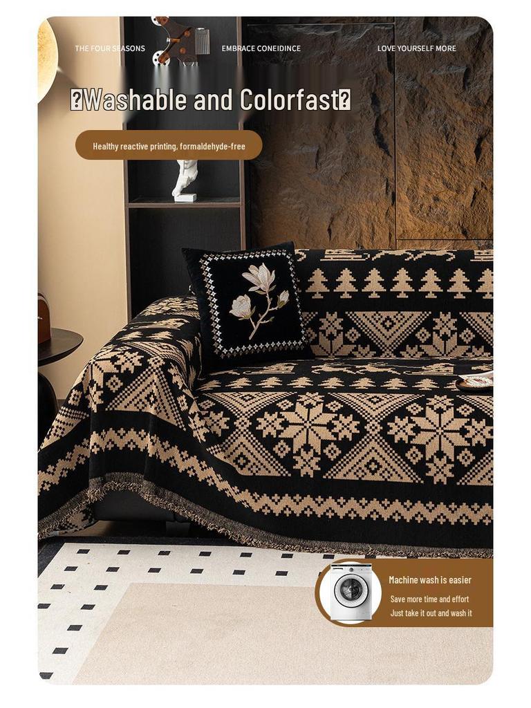 Nordic Minimalist Chenille Sofa Blanket - Anti-Scratch, Four Seasons Universal Cover