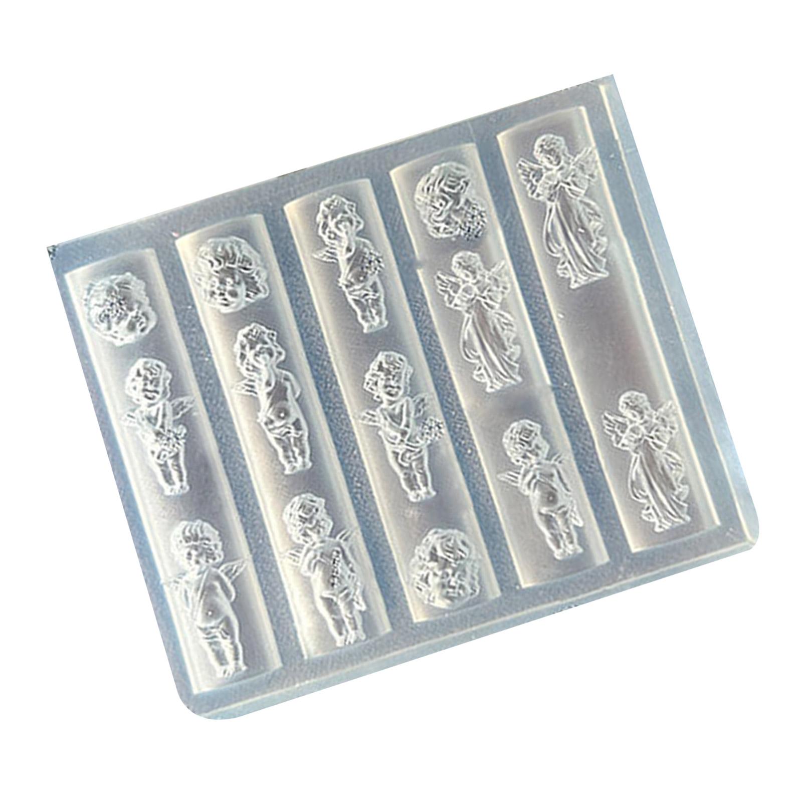 

Прозрачная силиконовая форма для нейл-шармов с замысловатыми узорами ангелов для креативных энтузиастов нейл-арта