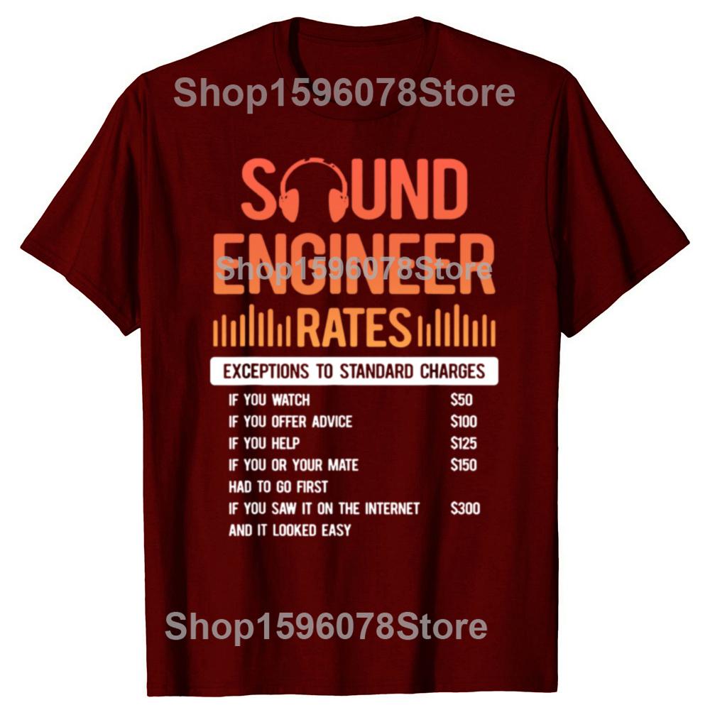 Studio Audio Engineer Rate Sound Guy Tech T-shirt Oversized Short-sleeved Shirt Harajuku Y2K Clothing Men's T-shirt