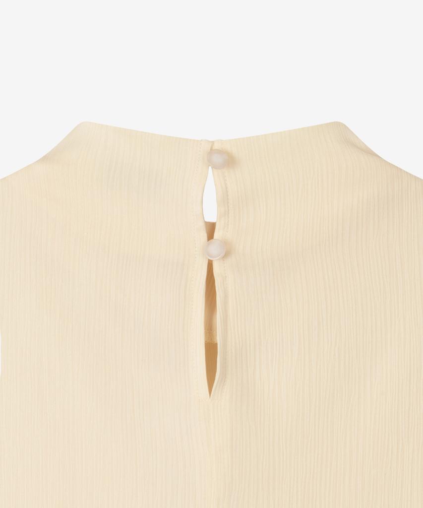 BASIKA Mock Neck Blouse (Beige)