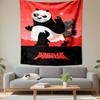 Panda Tapestry Wall Hanging, Kung Fu Panda Movie Poster Art, Cute Wall Decor for Bedroom Living Room Dorm