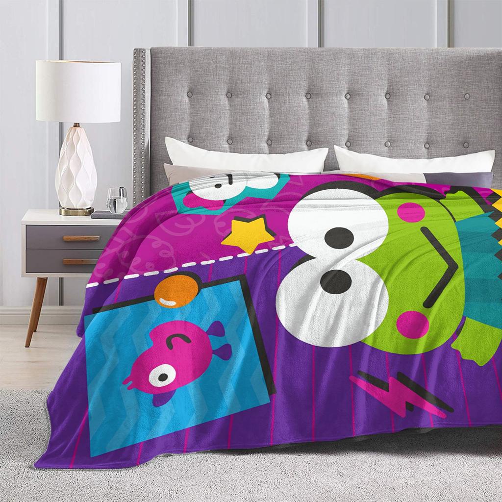 Keroppis Blanket Cute Frog Super Warm Print Plush Throw Blanket For Kids Adult Home Decor Flannel Bedspread Bed Cover