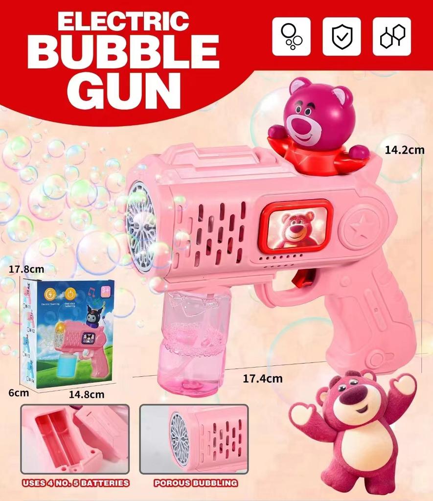 Children Bubble Gun Toy Stitch Fully Automatic Bubble Machine Bubbles Gun Outdoor sand Game Fantasy Toy for Boys Girls Gift