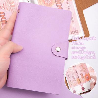 PU Mini Binder Savings Challenge Large Capacity Savings Challenges Book Budget Binder  Children