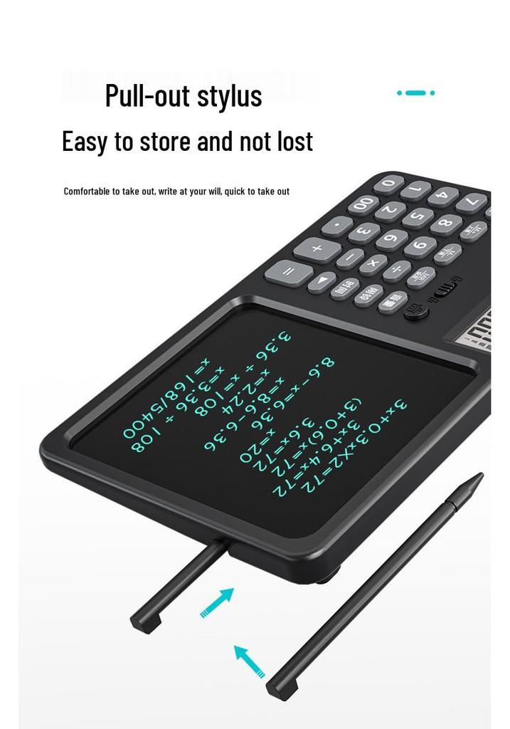 Rechargeable LCD Drawing Board & Scientific Calculator with Solar Power
