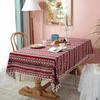 Nordic Style Bohemian Tablecloth with Tassel Table Cover Practical Ethnic Tablecloth  Living Room