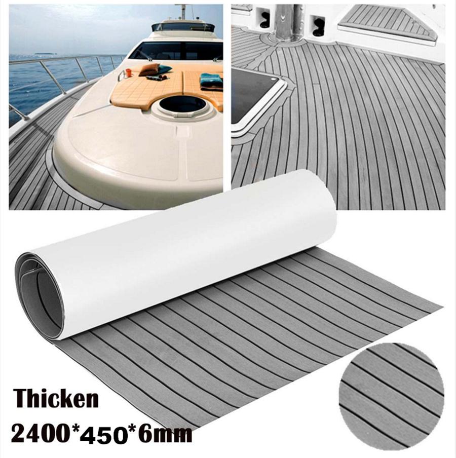 Universal 17.7"X94.5"EVA Foam Teak Sheet Marine Flooring Yacht Boat Car Truck RV Decking Self-Adhesive Pad Thickness 0.24" Non Absorption
