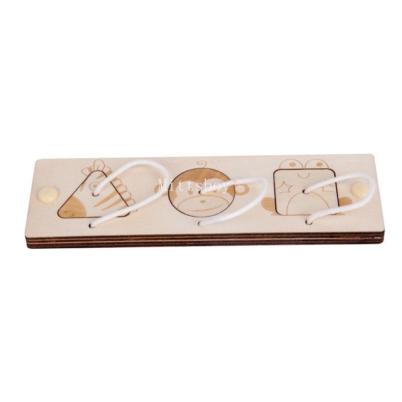 Montessori Busy Board Woodens DIY Accessories Animal Switch Clock Earlys Education Toys Matchmaking Board Hand Educational Toys
