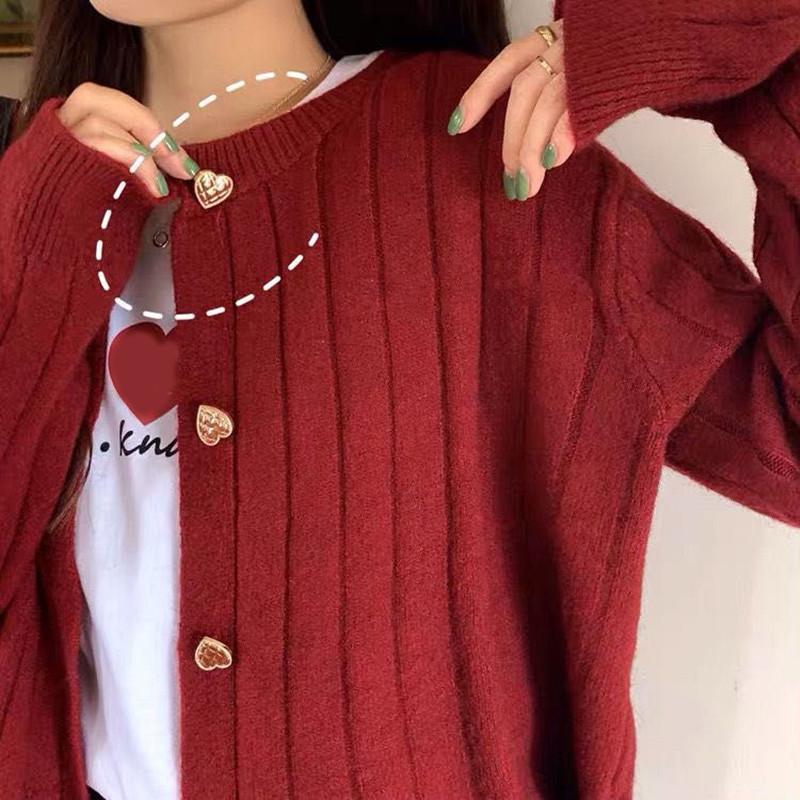 Autumn Winter Fashion Knitted Cardigan Women Short Sweater Loose Casual Solid Color Thin Long Sleevepit Striped Sweaters Jackets O Neck Short Coats