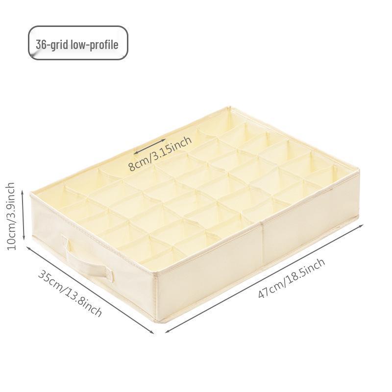 47cm Foldable Cotton Underwear Organizer for Wardrobe Drawer - Extended Version