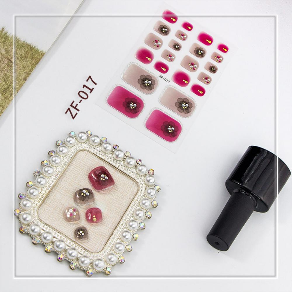 Three-dimensional Toenail Sticker 3D Imitation Drill Toenail Nail Patch Waterproof and Long-lasting Whitening Toenail Sticker Full Sticker