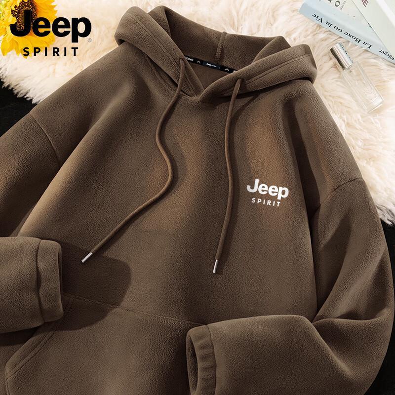 

JEEP SPIRIT Men s Thermal Fleece Lined Hooded Sweatshirt M
