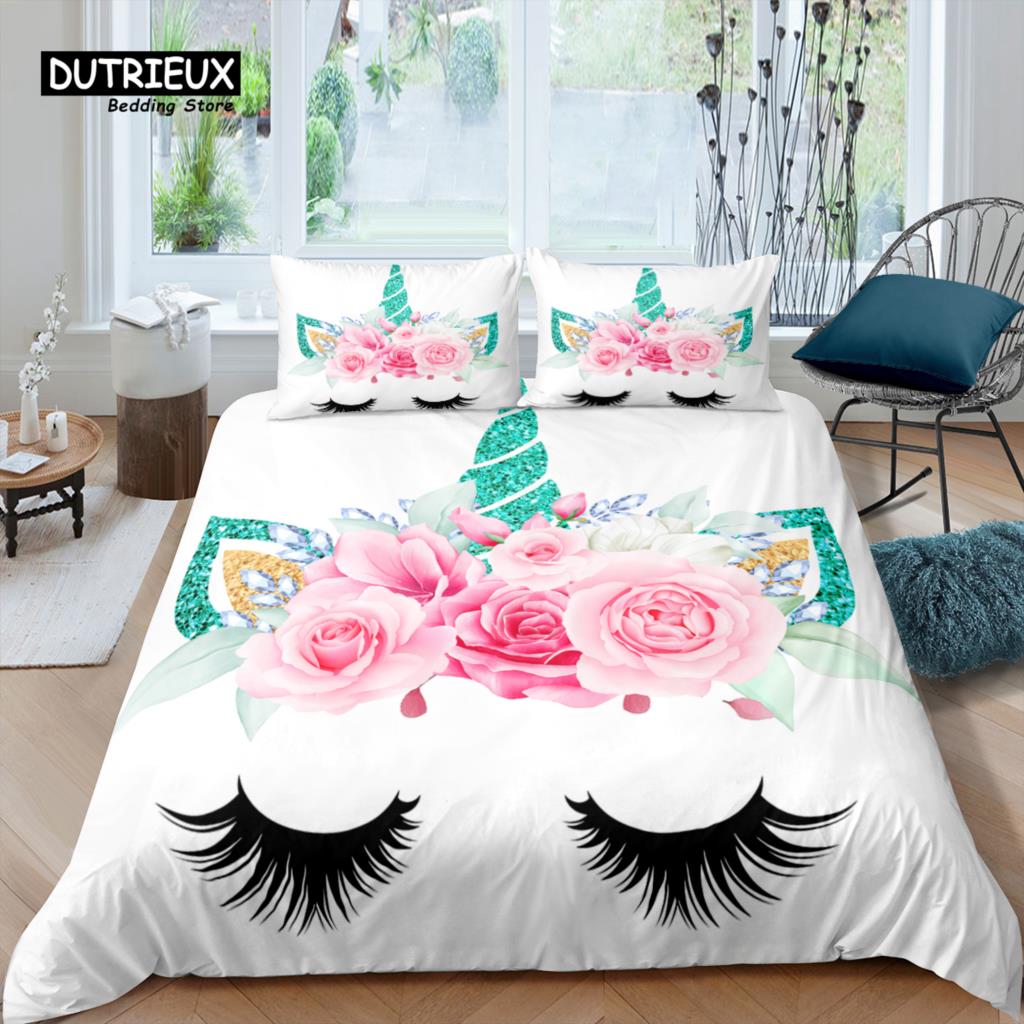 Comforter Home Living Luxury 3D Unicorn Star Bedding Set Kids Bedding Set Queen And King Eu/Us/Au/Uk Size