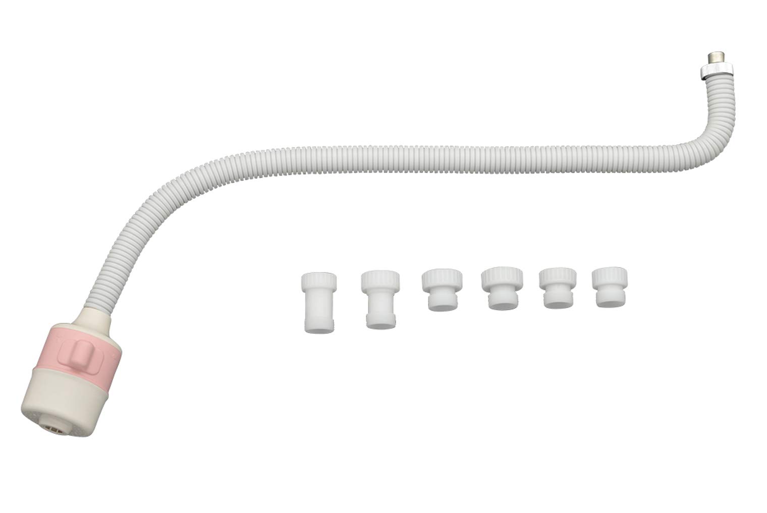 

GAONA Covered Outlet Pipe for Small Water Heater with Kitchen Shower Made in Japan Pink (400mm Adapter, Type) GA-HK013 рожевий