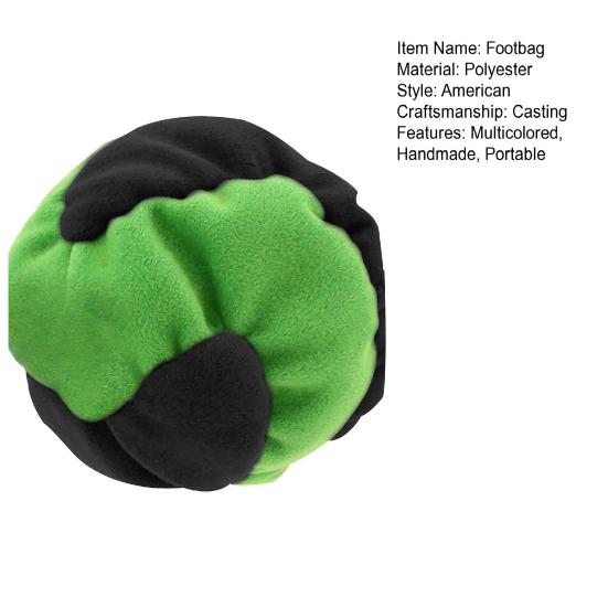 Plush Footbags Hacky Sack Ball, Handmade Multicolored Beanbag, Kids Adults Juggling Kick Ball for Indoor Outdoor Play, Party Favors