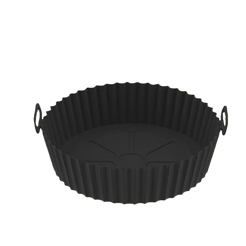 Silicone Air Fryer Pot Tray Food Safe Reusable Round BBQ Barbecue Pad Plate Airfryer Oven Baking Mold Basket Pan for Kitchen