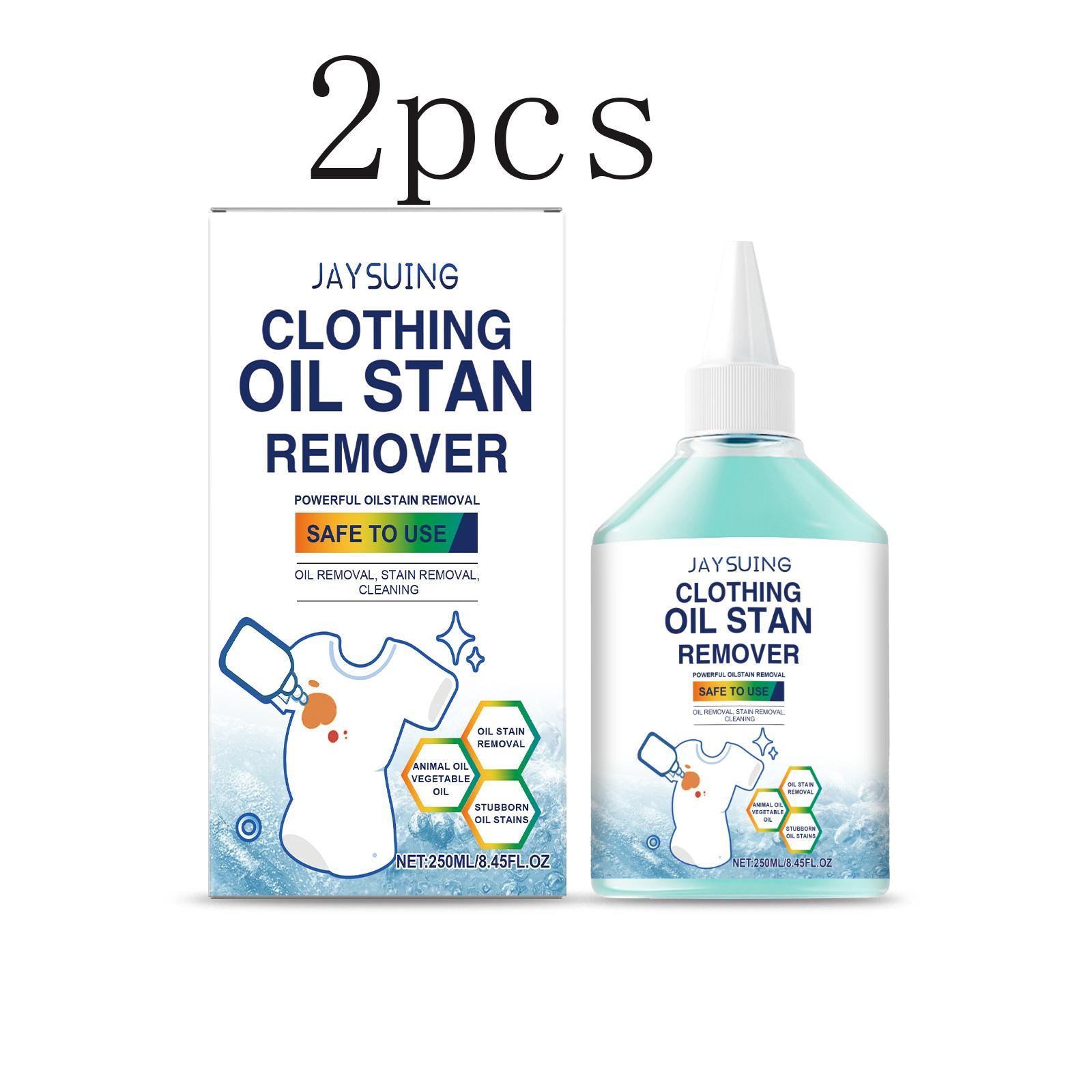 

Garment Oil Stain Miracle: Strong Cleaning Agent to Remove Stubborn Oil Spots & Yellow Stains, Ultimate Oil Remover for Clothes 250mlx2boxed