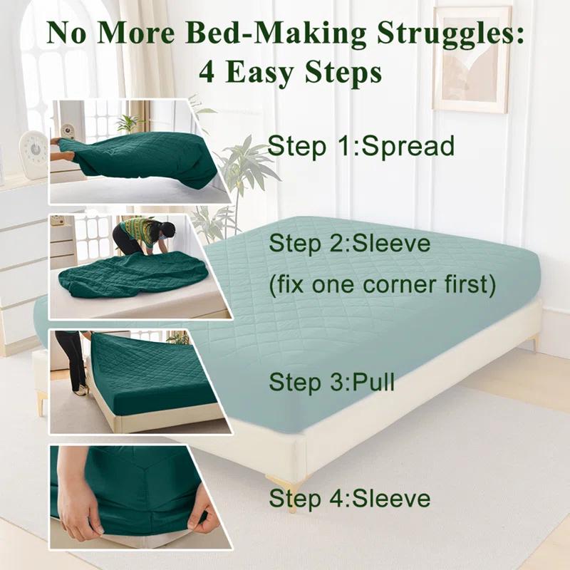 Protège-matelas imperméable Drap-housse, 1 pièce seulement, Résistant à la poussière et aux taches, Isolation de l'urine, Sans taies d'oreiller, Linge de lit minimaliste