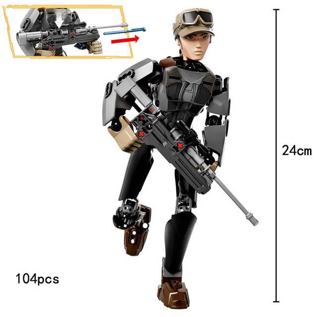 Klocki konstrukcyjne z serii Star Wars z ruchomymi mini figurkami do kreatywnej zabawy dla dzieci