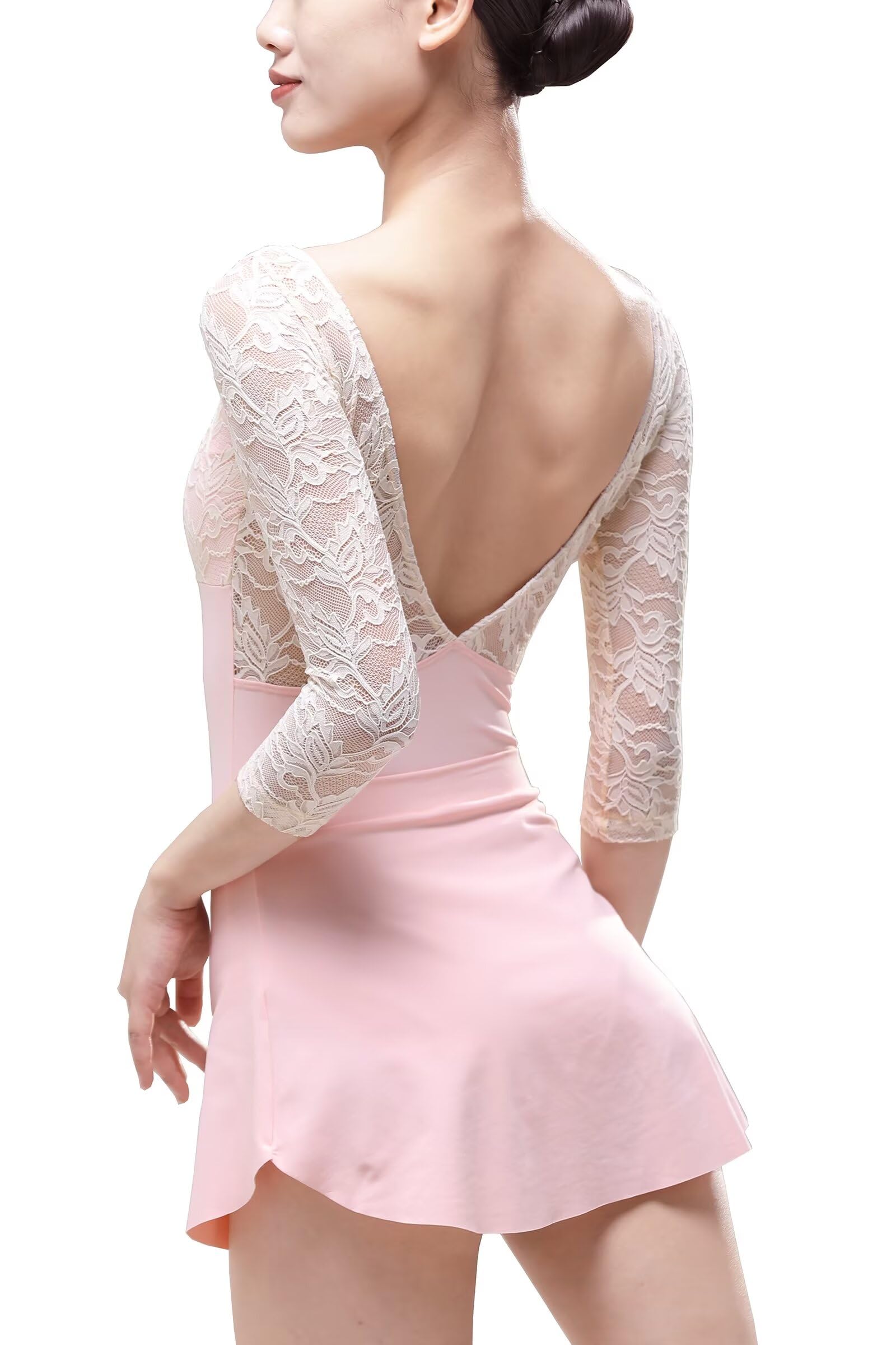 

Балетное кружево D042 Персиковый 170 [s.lemon] Купальник, Рукава 3/4, Взрослый, розовый