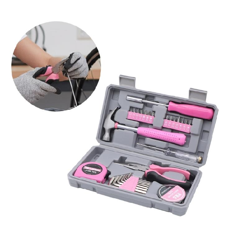 Plastic And Metal 29Pcs Home Repair Tool Kit With Storage Case Include Plier Hammer Hex Key For Practical Daily Use