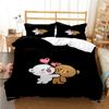 Carino Bubu Dudu Cartoon Bear Panda Copripiumino Kawaii Set Biancheria da Letto Copripiumino Morbido E Federe Singolo/Matrimoniale/Queen/King Ragazzi
