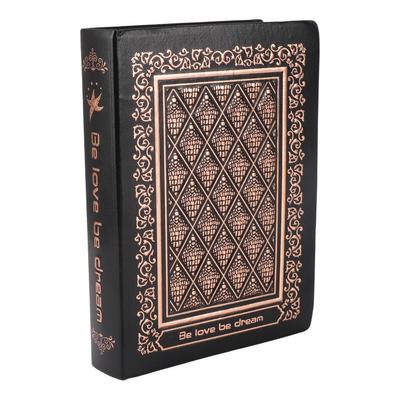 Vintage Embossed Notebook 208 Pages PU Leather Durable Hardcover 3D Embossed Notebook for Home