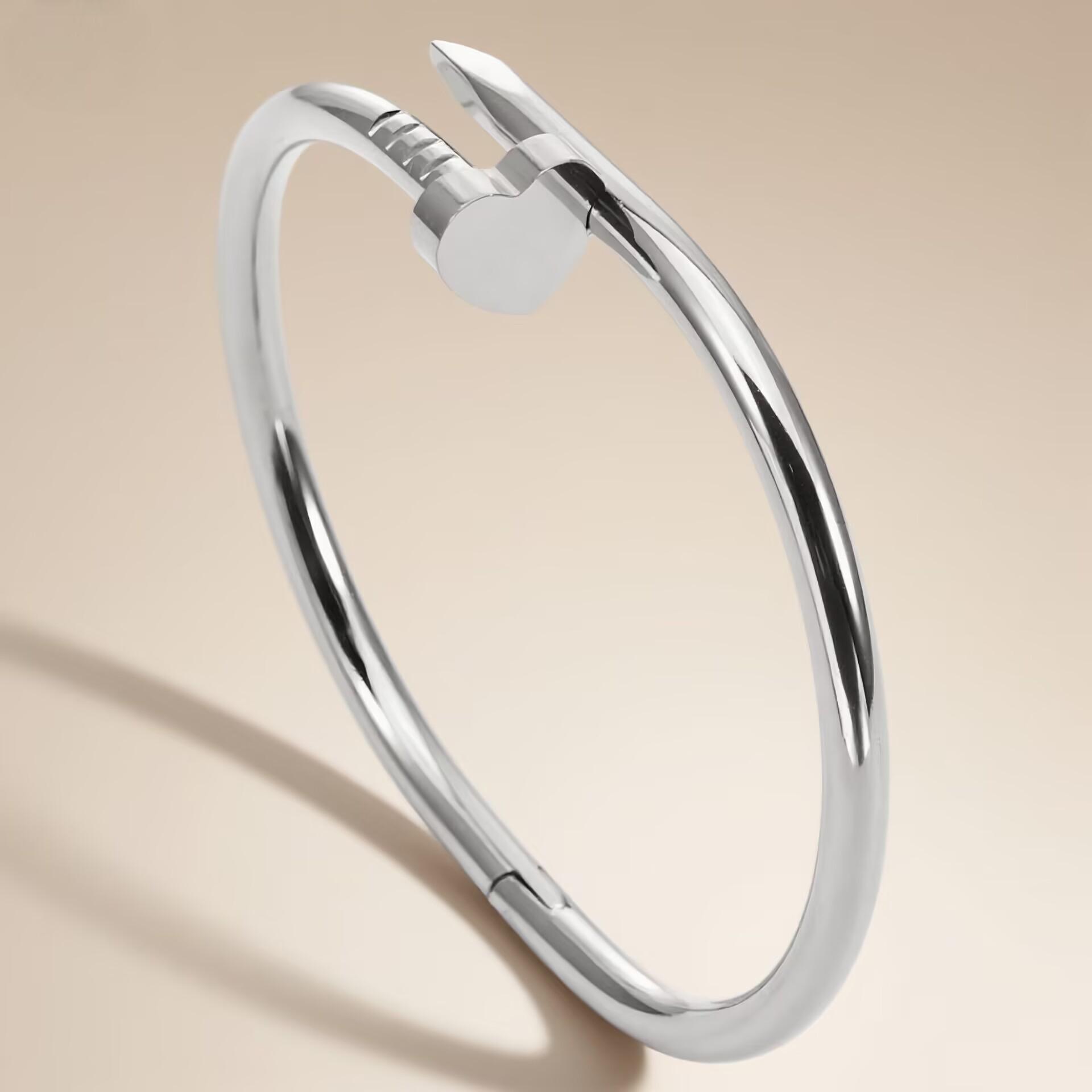 Elegant Double-Layer Titanium Steel Roman Numeral Bracelet for Women, Diamond Inlaid, Colorfast Jewelry
