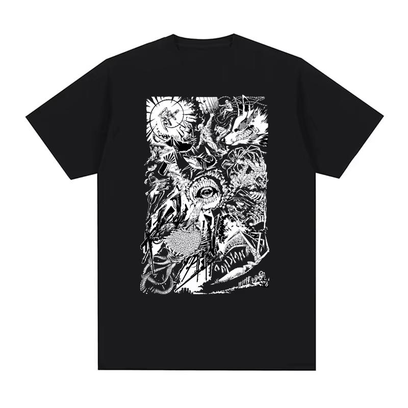 

Japanese Anime Chainsaw Man T-shirt 100% Pure Cotton Men s Harajuku Short-sleeved T-shirt Comic Pattern Printed Short-sleeved M