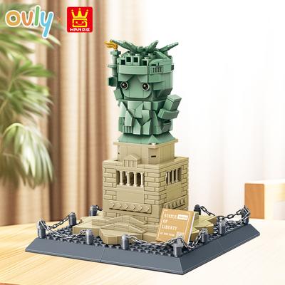 WANGE Cute Statue of Liberty New York America Building MOC Toy Educational Building Block Kit Children's Gift No.3210