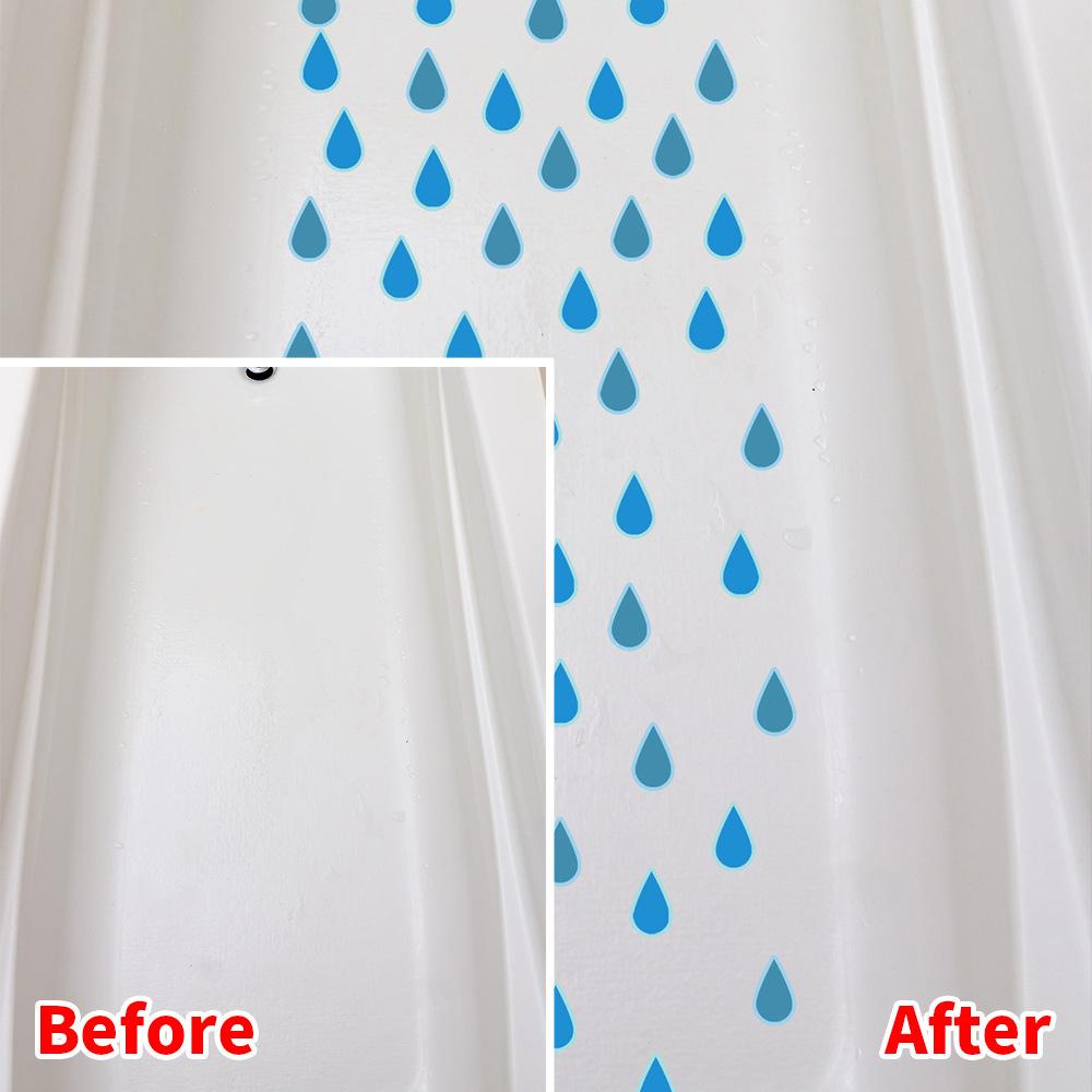 1pc PVC Bathtub Stickers Waterproof Flower Decor Elegant Bathroom Wall Decals Easy to Install Toilet Decoration