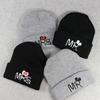 Children Creative Cartoon Bow-knot Embroidery Beanie Hat Breathable Knitted Cap for Winter