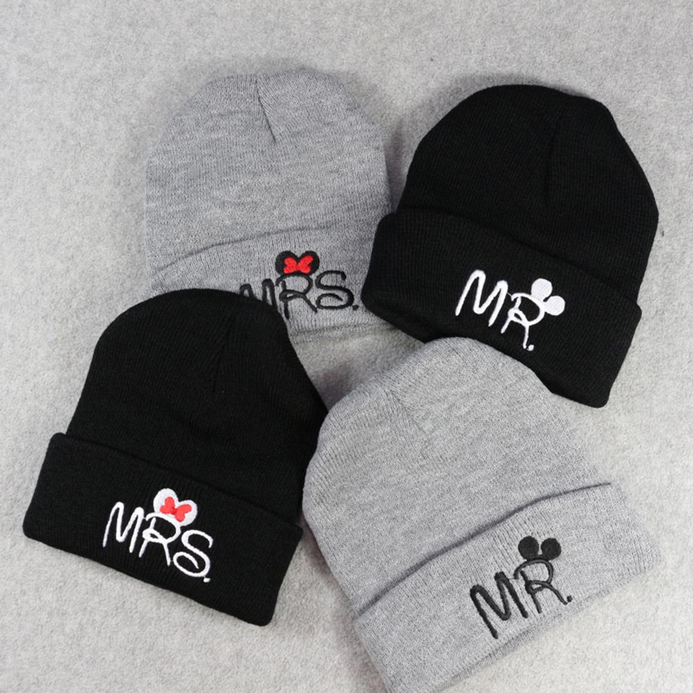 Children Creative Cartoon Bow-knot Embroidery Beanie Hat Breathable Knitted Cap for Winter