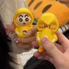 Face-Changing Shin-chan Pikachu Figurine Keychain: Trendy Cartoon Toy Gift Ornament