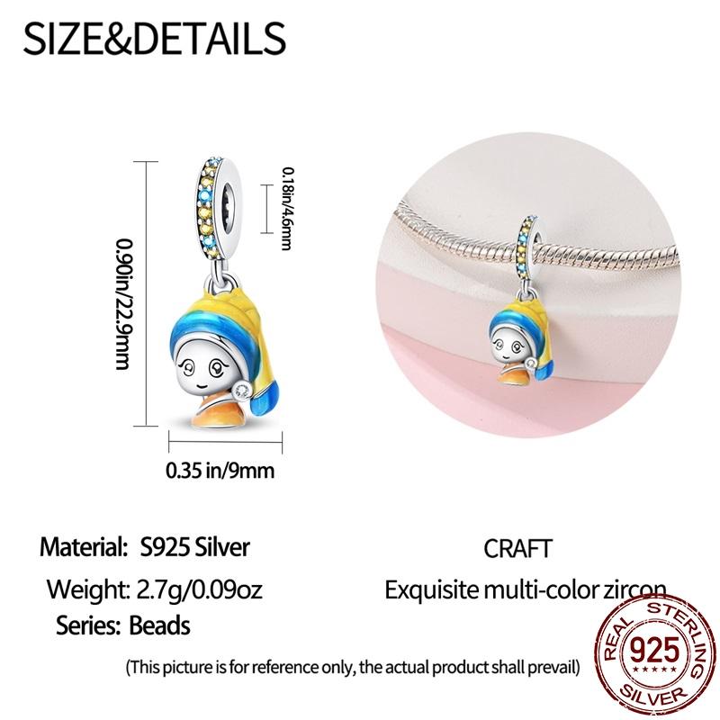 100% Real Copper Artist Series Pendant Charms Fit Original 3Mm Pan Bracelet For Women Birthday Fine Jewelry Gift