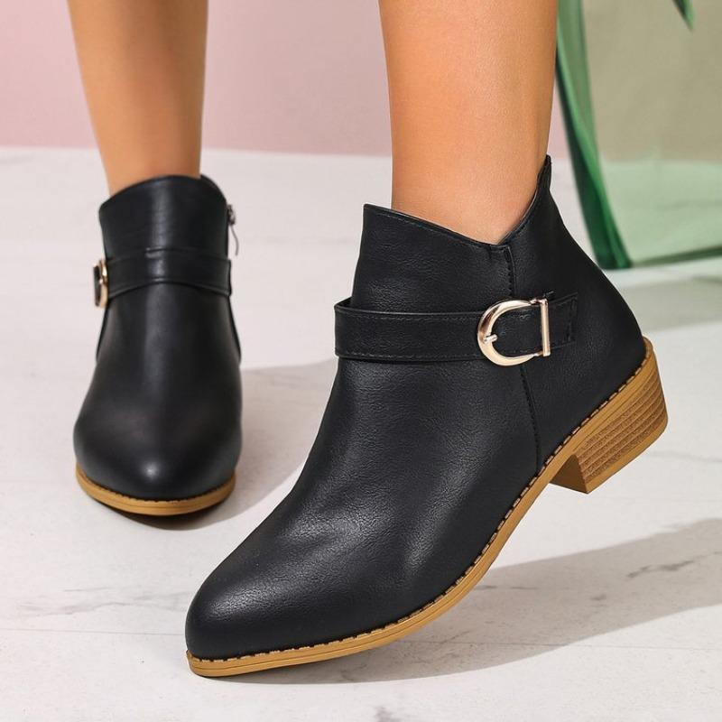 Large Size Martin Boots Women's Autumn and Winter Chelsea Boots Women's Side Zipper Fashion Cotton Shoes Women's