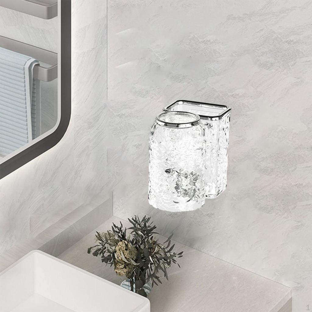 Toothbrush Holder for Bathrooms Rack with Cup Set Nordic Space Saving Multifunction