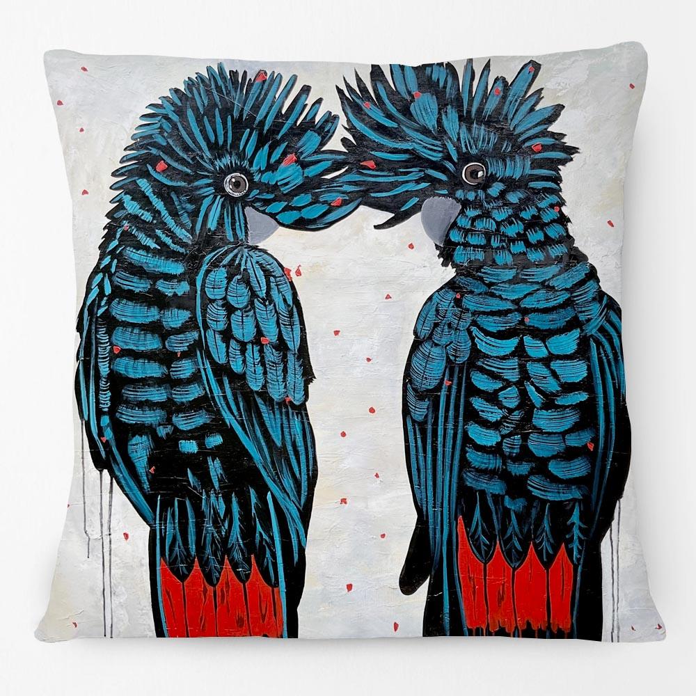 Australian Cockatoo Birds Animals Portrait Painting Cushion Cover Decorative Pillow Case
