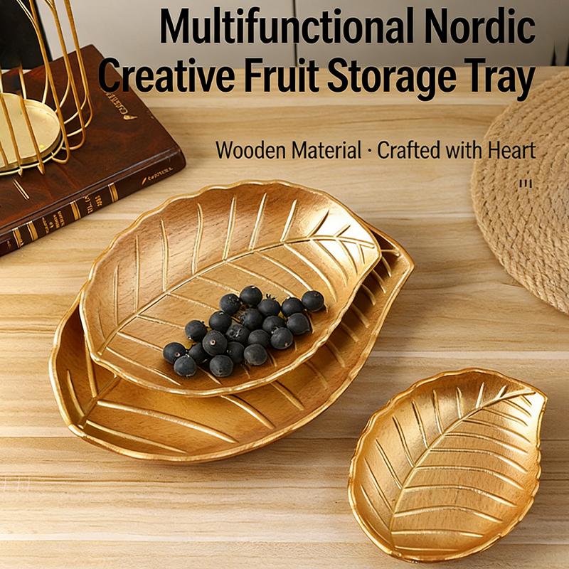 Nordischer Stil Blatt Fruchtschale Kreatives Aufbewahrungstablett Für Wohnzimmer Snack Süßigkeiten Obstschale Haus Tischdekoration Zubehör