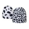 Autumn and Winter Thermal Hat Adult Cow Leopard Print Zebra Plaid Jacquard Knitted Hat Trendy Student Wool Hat Female 2025