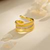Stylish Curved Leaf Rings Alloy Materials Ergonomic Shape for Extended Wear Casual To Formal Outfits