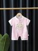 Infant & Toddler Chinese Style Summer Bodysuit - Short Sleeve, Thin Newborn Crawling Outfit