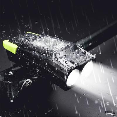 Cycling Speedometer Odometers LED Front Light Bike Computer with 3 Modes Horn Flashlight Rechargeable Cycling Computer