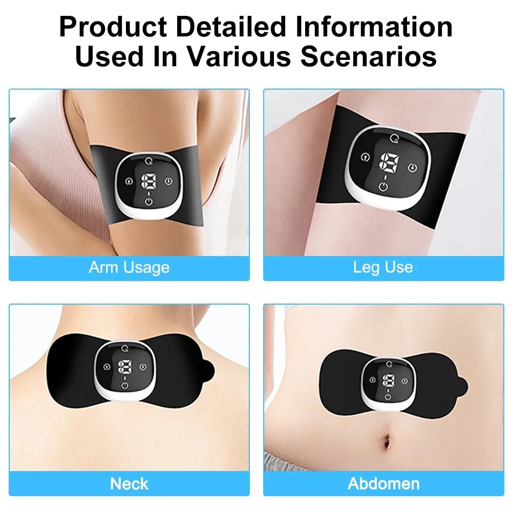 6 Modes EMS Neck Massager Mini Electric Neck Massage Cervical Back Vertebra Massage Patch Relieve Relax Muscle Fatigue Tools