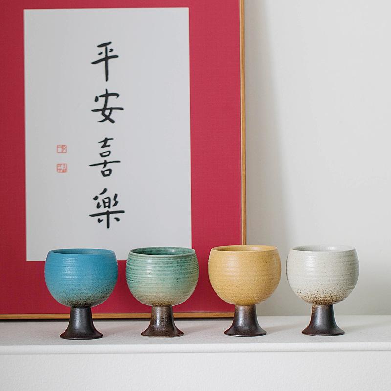 Japanese-Style Coarse Pottery Cup Kiln Change Coffee Cup Creative Goblet Ceramic Cup High Value Water Cup Household Cup