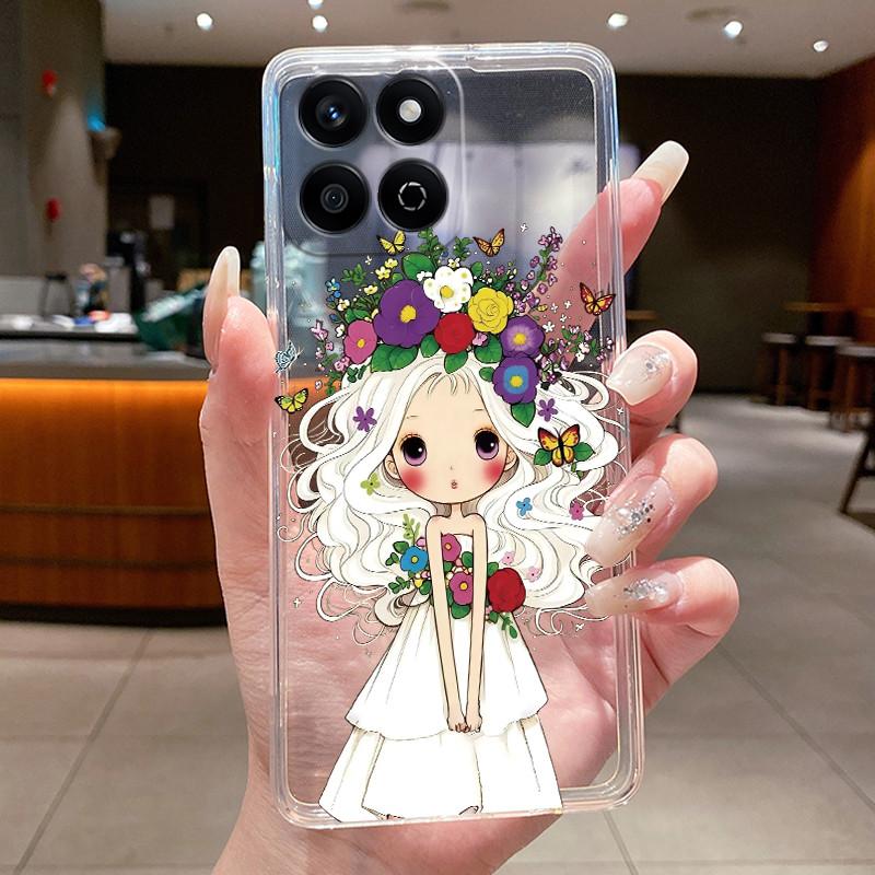 Casing For Honor X7C 200 Smart Phone Case Cute Cool Boys Girls Dragon Patterns Transparent Soft silicone Back Cover Bumper Shell
