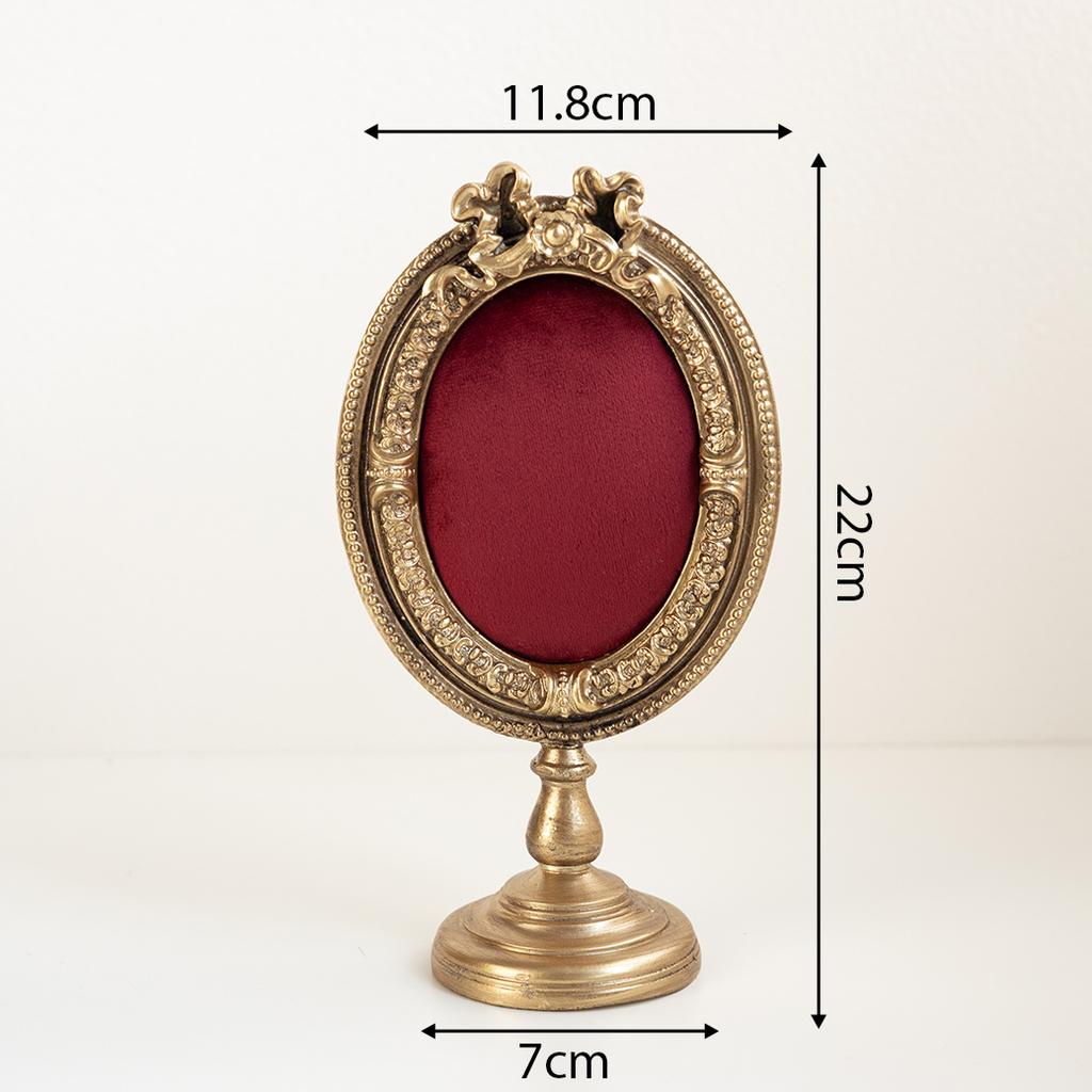 Vintage Velvet Jewelry Display Stand Portable Photo Frame Earring Holder Earrings and Bracelet Storage Rack Home Decoration Gift