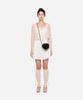 Twofoursix [Detachable Ribbon] Heart Chain Ribbon Cross Bag - Black Heart Chain Ribbon Crossbody Tote Bag