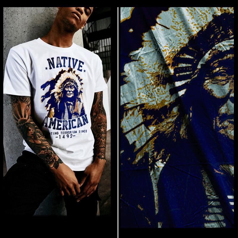 

Футболка коренных американцев Американский индеец Коренной Воин Вождь цитата про борьбу 3XL