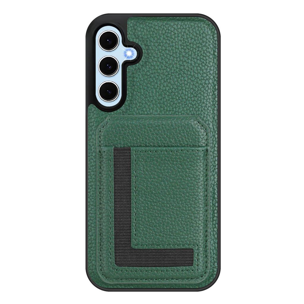 For Samsung Galaxy S24 Magnetisk deksel TPU+PU Lær Telefon Bakdeksel med Avtakbar Kortholder